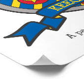 Keegan Jungs nennen Buchstaben K heraldry Kinder Poster (Ecke)