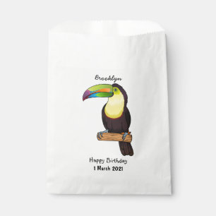 Keel-Blau-Tucan-Cartoon-Abbildung Geschenktütchen