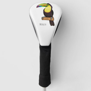 Keel-Blau-Tucan-Cartoon-Abbildung Golf Headcover