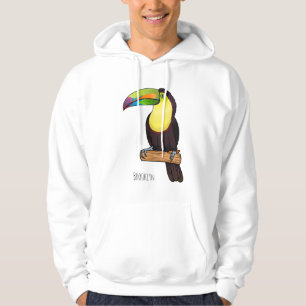 Keel-Blau-Tucan-Cartoon-Abbildung Hoodie