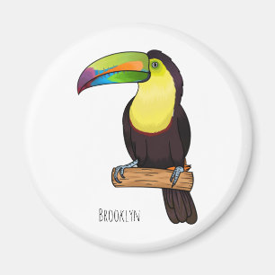 Keel-Blau-Tucan-Cartoon-Abbildung Magnet