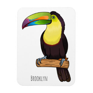 Keel-Blau-Tucan-Cartoon-Abbildung Magnet