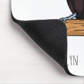 Keel-Blau-Tucan-Cartoon-Abbildung Mousepad (Ecke)