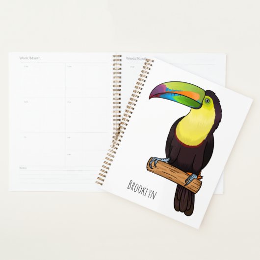 Keel-Blau-Tucan-Cartoon-Abbildung Planer (Anzeige)