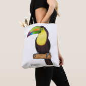 Keel-Blau-Tucan-Cartoon-Abbildung Tasche (Von Nahem)