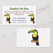 Keel-Blau-Tucan-Cartoon-Abbildung Visitenkarte (Vorne/Hinten)