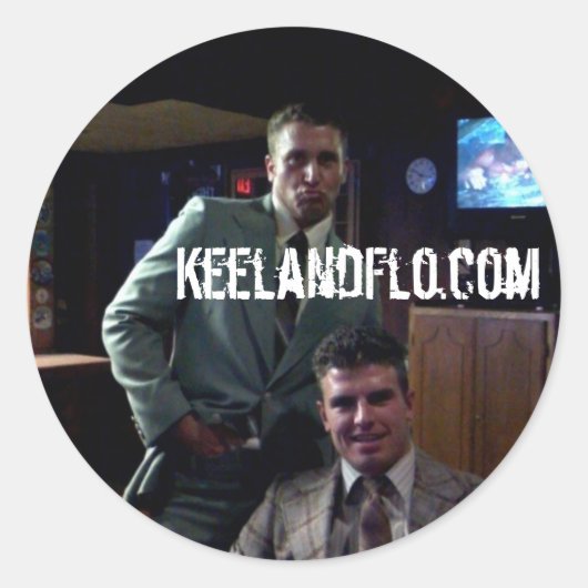 KeelandFlo.com Runder Aufkleber (Vorderseite)