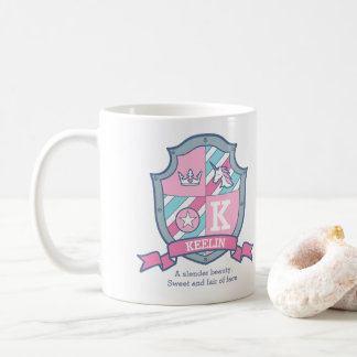 Keelin princess crest pink aqua blue name meaning kaffeetasse
