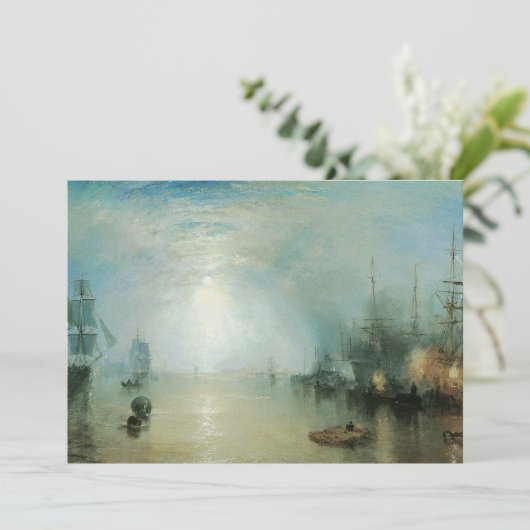 Keelmen Heaving Coals, Mondlicht von Joseph Turner Einladung (Stehend Vorderseite)