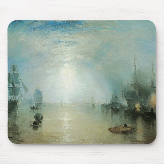 Keelmen Heaving Coals, Mondlicht von Joseph Turner Mousepad (Vorne)