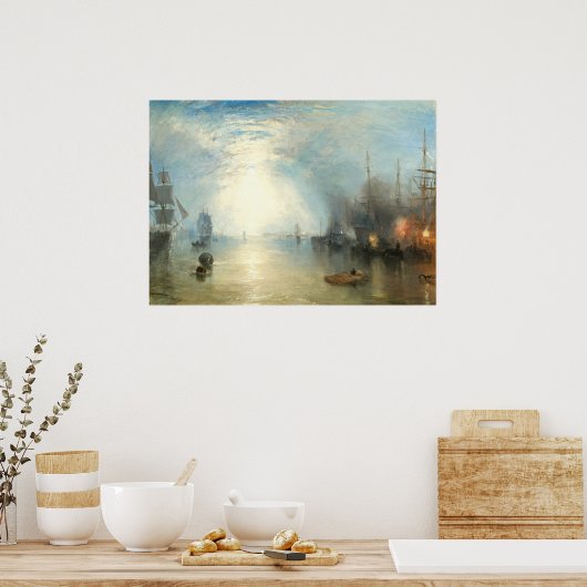 Keelmen Heaving in Coals - William Turner Fine Art Poster (Küche)