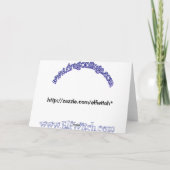 Keely: Lila Drache-Gruß-Karte (freier Raum) Karte (Rückseite)