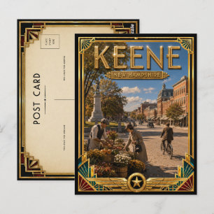 Keene New Hampshire Vintage Art Deco Golden Age Postkarte