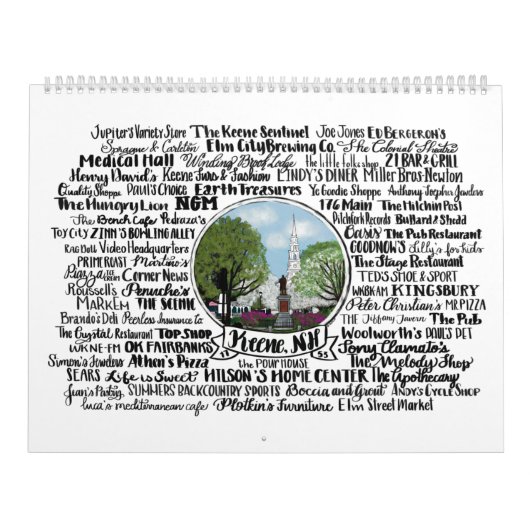 Keene, NH - Now & Then Kalender (Titelbild)