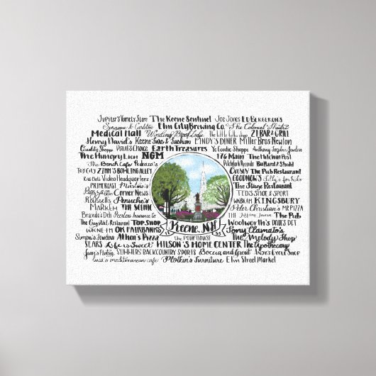 Keene, NH - Now & Then Leinwanddruck (Vorderseite)