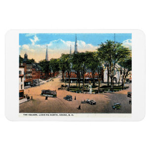 KEENE NH Stadtplatzansicht, 1922 Vintage-Postkarte Magnet