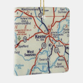 Keene NH Vintag Map Keramikornament (Rechts)