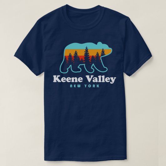 Keene Valley NY Adirondacks Bear Adirondack Mounta T-Shirt (Design vorne)