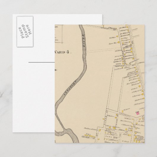Keene, Ward 4 Postkarte (Vorne/Hinten)
