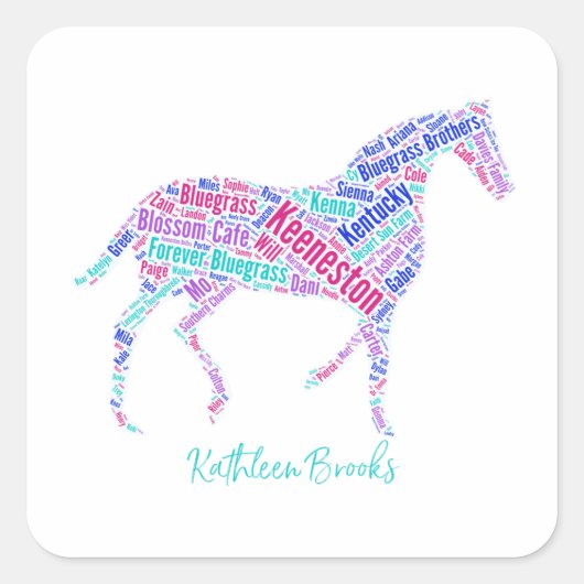 Keeneston Horse Vinyl Sticker (Vorderseite)