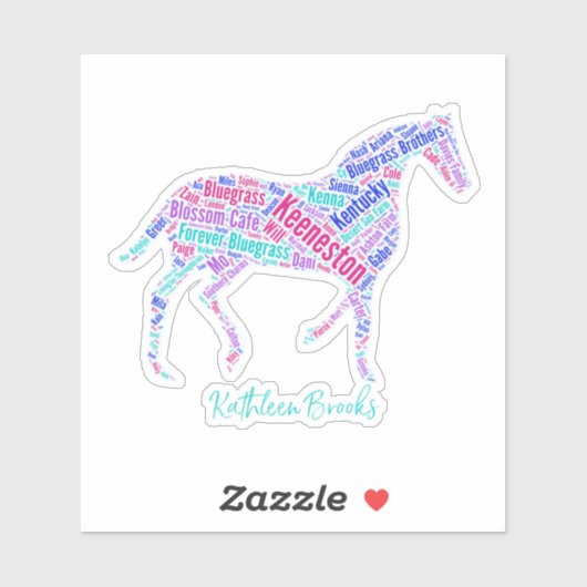 Keeneston Horse Vinyl Sticker (Blatt)