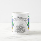Keeney, der Ursprung, die Bedeutung und das Wappen Kaffeetasse (Mittel)