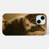 Keeno Golden Gaze iPhone 15 Fall Case-Mate iPhone Hülle (Rückseite (Horizontal))