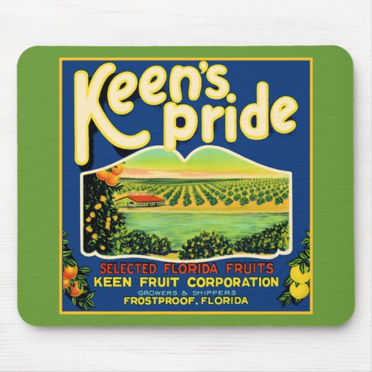 Keen's Pride Frostproof Florida Etikett Mousepad (Vorne)