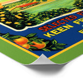 Keens stolzes, frostsicheres Florida-Etikett Poster (Ecke)