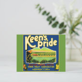 Keens stolzes, frostsicheres Florida-Etikett Postkarte (Stehend Vorderseite)