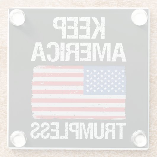 Keep America Trumpless III Glasuntersetzer (Rückseite)