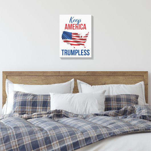 Keep America Trumpless V Leinwanddruck (Insitu (Schlafzimmer))