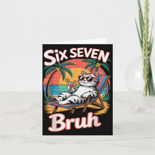 Keep Calm 67 Bruh Cat Vacation Cruise Trip Joke Ge Karte (Vorderseite)