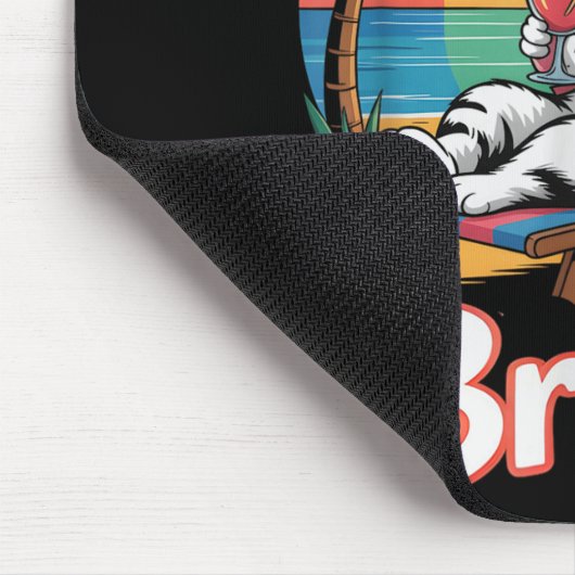 Keep Calm 67 Bruh Cat Vacation Cruise Trip Joke Ge Mousepad (Ecke)