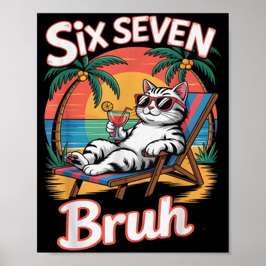 Keep Calm 67 Bruh Cat Vacation Cruise Trip Joke Ge Poster (Vorne)