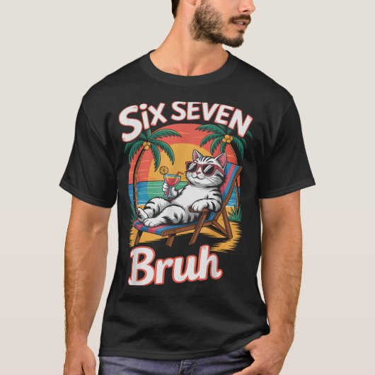 Keep Calm 67 Bruh Cat Vacation Cruise Trip Joke Ge T-Shirt (Vorderseite)
