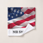 keep calm affirmational quote and vibrant flag badhandtuch set (Waschlappen)