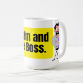Keep Calm and Ask the Boss – Funny Boss Quote Kaffeetasse (VorderseiteRechts)
