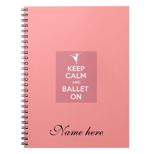 Keep calm and ballet on personalize name notizblock (Vorderseite)