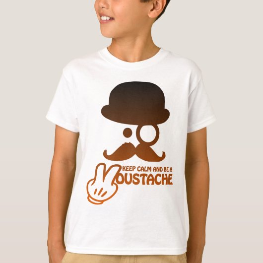 Keep calm and be a Moustache - by www.Codeshirt24. T-Shirt (Vorderseite)