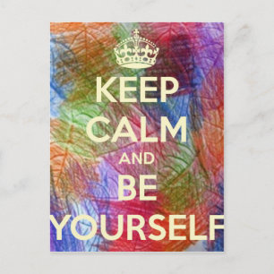 Keep Calm and Be Your Shelf Postkarte