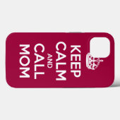 Keep Calm and Call Mom Case-Mate iPhone Hülle (Rückseite (Horizontal))