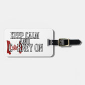 Keep Calm and Carney On Gepäckanhänger (Vorderseite horizontal)