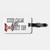 Keep Calm and Carney On Gepäckanhänger (Rückseite horizontal)