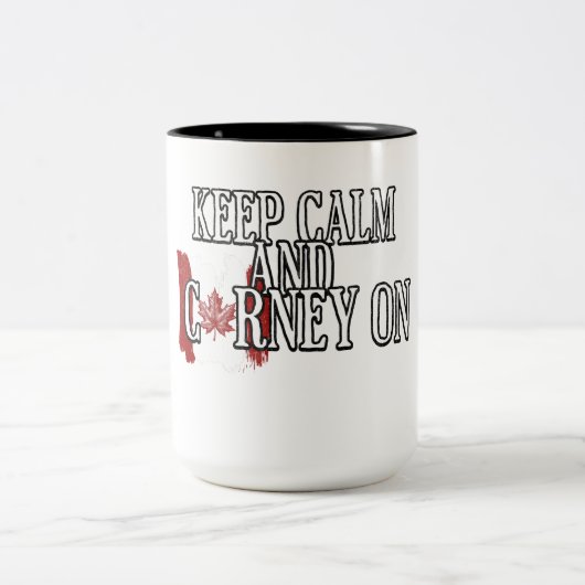 Keep Calm and Carney On Zweifarbige Tasse (Mittel)