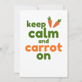 Keep Calm and Carrot On Karte (Vorderseite)