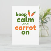 Keep Calm and Carrot On Karte (Stehend Vorderseite)