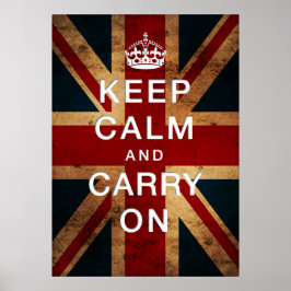 "Keep Calm and Carry On" auf Union Jack Poster