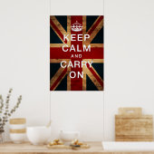 "Keep Calm and Carry On" auf Union Jack Poster (Küche)