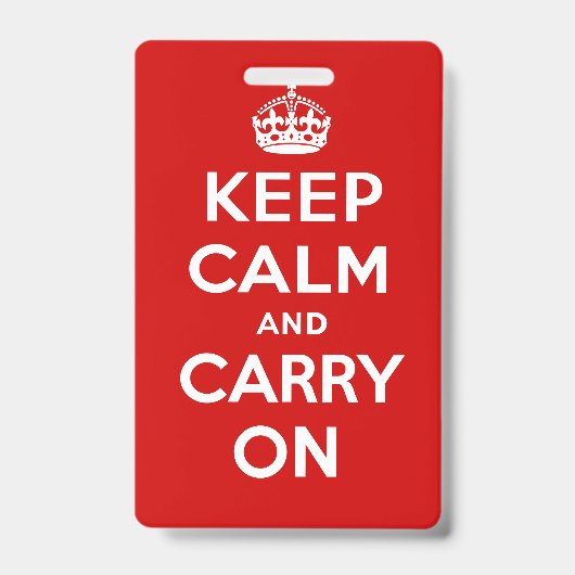 Keep Calm and Carry On Ausweis (Vorderseite)